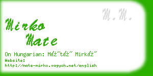 mirko mate business card